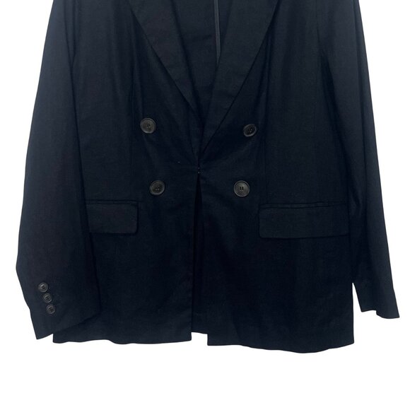 Liz Claiborne Blazer Womens Size 20W Black Linen Blend New WOT - Picture 4 of 8